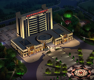 安达市行政服务中心景观照明、广场功能照明设计及施工